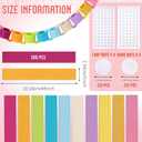 600 Sheets Felt Chain Strip with Adhesive Dot, Reusable Colorful Paper Chain 1 x 4 Inch Garland Strip for Home Birthday Wedding Party Decorations DIY Crafts Supplies(Macaron Color)