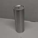 Toilet Brush and Holder Set, 1 Pack Stainless Steel Toilet Bowl Brush with Lid, Rust Proof Toilet Cleaner Brush with Caddy, Durable Bristles, Splash Proof, Ideal for Bathroom (Brushed Nickel)