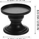 Homoyoyo Black Candle Holders for Pillar Candles: Pedestal Holders Iron Pillar Decorative Candlestick Stand for Weddings Party Halloween Christmas Home Decoration Taper, Table Mantle Firep