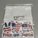 4th of July Shirts Women:Premium Cotton Crewneck USA American Flag Patriotic Short Sleeved T-Shirt (White, L)