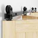 WINSOON Bifold Door Hardware 60 inch: Bi fold Heavy Duty Bifold Barn Door Hardware Kit - 54" Sliding Track for Max Four 14.5" Barn Door Panels 56" Openging - Easy Assemble, Doors Not Included