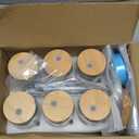 6 Sets Baby Shower Prizes for Game Players Blue Snowflake Baby Shower Winners Guest Gifts Candle Tumbler Coaster Pen Gift Bag Wedding Bridal Game Prizes Party Favors