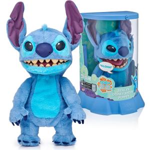 Wow! Stuff Disney Stitch Puppetronic by RealFX | Looks, Feels & Sounds Real! | Disney's Lilo & Stitch | Over 100 Action & Sounds | 18" High | Ages 6+