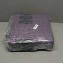 Toddler Booster Seat for Dining Table, PU Washable Double Safe Straps Non-Slip Bottom Booster Seat Cushion, Strong Support Portable Travel Booster Seat for Chair (Purple), 13*14 inch