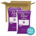 Poise Incontinence & Postpartum Pads for Bladder Leaks, 4 Drop Moderate Absorbency, 66 Pads, Pack of 2