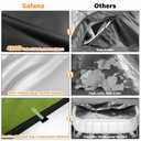 7x10Ft Rectangle Pool Cover for Above Ground Pools [ Upgrade 420D ] Swimming Pool Cover for 7x10Ft Rectangular Frame Pools with Elastic Band & Ground Nails, Hook and Loop Fastener, Super Windproof