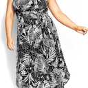 City Chic Women's Plus Size Tamazin Print Dress, Moonlit Palm, 12