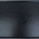 16 x 11 Inches Extra Large Solid Wood Serving Tray for Tea Coffee Table Snack Food Meals Serving Plate Kitchen Party Bar Breakfast Server with Raised Edges Black Wooden Decorative Ottoman Tray