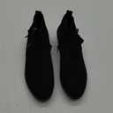 LONDON FOG Women's Tina Ankle Bootie (7 Wide, Black Fx Sde)