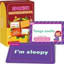gisgfim 100 Spanish Conversational Phrase Flash Cards Spanish Phrases Vocabulary Beginner Sayings for Travel, Memory, School Classroom, Quick Reference Educational Bilingual Language