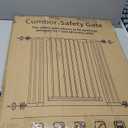 Cumbor 36" Extra Tall Baby Gate for Stairs, 29.7-48" Wide Dog Gates for Doorways, Auto Close Safety Gate for Babies and Pets, Easy Install, Pressure Mounted, Fits Doorways, Stairs, Entryways, Black