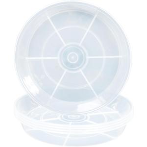 Afrine 6 pack plant Saucer Drip tray 16 inch , Potting Trays for plants, Heavy strudy plastic planet flower pot saucers for indoor outdoor garden,plant water drip Trays for pots  (16",clear )