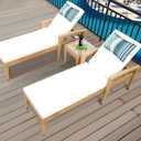 Enipate Outdoor Chaise Lounge Head Resting Pillows with Insert, Pack of 2 Water Resistant Headrest Pillows with Adjustable Strap for Pool Patio Chairs Beach Chair