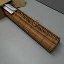 LazBlinds No Tools No Drill Cordless Bamboo Roman Shades, Light Filtering Window Treatment, Roll Up Bamboo Blinds for Window 36'' W x 64'' H, Brown