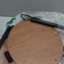 Small Round Side Table - 3-Tier Oval Accent Table for Small Spaces, Rustic Wood and Metal Nightstand for Living Room or Bedroom, with Built-in USB Ports and Power Outlet, Rustic Walnut (1-Pack)