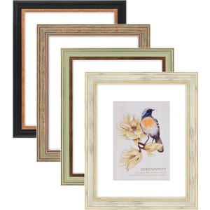 AAQ 4 Pack 8x10 Picture Frame - 8 x 10 Photo Frame with HD Plastic Cover, Picture Frames for Wall & Tabletop Picture Frames