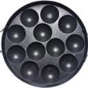 Non Stick Appam Maker 12 Cavity Appam Patra Pan with 2 Side Handle And Stainless Steel Lid