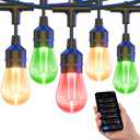 XMCOSY+ Smart Outdoor String Lights, 72.5Ft Patio Lights Waterproof, App Control, Compatible with Alexa, RGBCWIC Color Changing LED String Light for Outside (Multicolor)