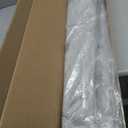 Twin Bed Frame with White Fabric Cover 14 Inch, Heavy Duty Metal Bed Frame Twin, No Box Spring Needed, Support Up to 2500 lbs, Easy Assembly, Noise Free, Black