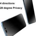 2 Pack 360 Degree Anti-glare Privacy Tempered Glass for iPhone 16 Pro Max Anti-Spy 4 Directions 4 Sides Matte Screen Protector Film 6.9 inch