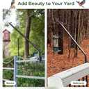 Kingsyard Heavy Duty Deck Hook, 27"-39" Adjustable Metal Deck Railing Hooks for Hanging Bird Feeders, Planters, Suet Baskets, Lanterns, Wind Chimes, Clamp Mounted