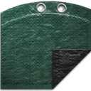 Robelle 15 ft Heavy Duty Green Winter Pool Cover for Above Ground Pools, 4 ft Overlap (19 ft Cover Size), Solid 8 x 8 Scrim, 2.36 oz/yd2, Style: 3215-4