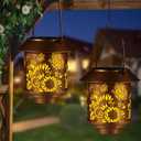 Solar Lantern Outdoor Hanging Lights Gifts for Women Mom Metal Garden Decor Outside Waterproof LED Lanterns for Patio(Butterfly-2pack)