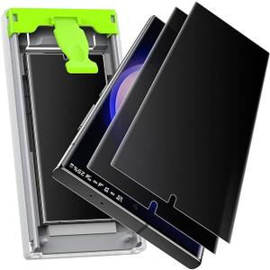 Ksleri 2 Pack for Samsung Galaxy S23 Ultra / S22 Ultra Matte Privacy Screen Protector, Auto Dust Removal Auto Alignment, AntiGlare AntiSpy PET Film [NonGlass], Fingerprint ID Support, Case Friendly