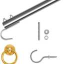 Complete Ladder Pull Down System Kit, Attic Stair Pull Kit, Includes 1 Attic Extension Rod up to 40 Inches and 1 Storage Hook.