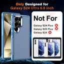 Hualele for Samsung Galaxy S24 Ultra Case,[Military Grade Protection] [Dropproof Shcokproof] Anti-Slip Grip Dual Layer Rugged Heavy Duty Galaxy S24 Ultra Phone Case,Dark Blue