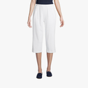 Lands' End Women's Sport Knit High Rise Elastic Waist Capri Pants L