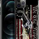 DJSOK Compatible with iPhone 11 CaseDesign Pattern Back Bumper Anti Scratch Reinforced Corners Soft TPU Caver,Cases for Men Women-Classic American Flag 1776 We The People