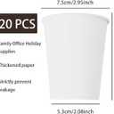 120-pack 9 oz Leak-proof white Paper Cups - Disposable paper cups for hot drinks, cold drinks, coffee cups, tea, and other beverages - Holiday Party DIY Office Drinking Cup Supplies (white)