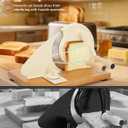 Redants Manual Bread Slicer for Homemade Sourdough Bread, Versatile Hand Crank Bread Slicer, Adjustable Thickness for Smooth Cutting, Food Grade Stainless Steel (Cream), 6.5"