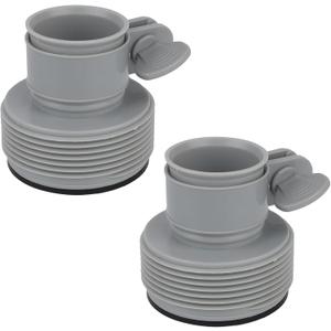 2pcs 1.25" to 1.5" Type B Pool Hose Adapter, Plastic Type B Pool Hose Connector for Filter Pumps
