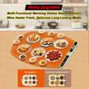 Extra Large Food Warming Mat - Fast Heating Silicone Electric Warming Tray with 9 Level Temperature, 6-Hour Timer, Child Lock & Anti-Scald Design | Portable Food Warmer for Parties Home Travel (green)