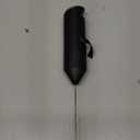 Double Whisk Milk Frother, Handheld Electric Blender stick, Drink Mixer with Food Grade Stainless Steel Stirrer, Battery Operated Foam Maker for Coffee, Cappuccino, Frappe, Matcha, Hot Chocolate Latte (Black)