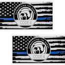 10 x 2PCS Thin Blue Line Sticker Code 4, Police Support Sticker American Flag Thin Line Decal, Waterproof Thin Line Flag Stickers Support Law Enforcement for Car Window Laptop (Larger), 6.73.34 inches