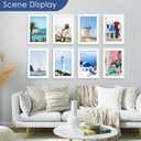 PEALSN 13x19 Picture Frame Set of 6, Display Pictures 11 x 17 with Mat or 13 x 19 without Mat for Wall Mounting Display, Poster Frames Collage for Wall Decor, White.