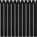 DOITEM 8 10 12 14 16 18 20 22 24 Inch Multicolor Nylon Coil Zippers for Sewing and Crafts (Black, 8Inch Invisible)