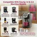 Reusable K Cups for K eurig 1.0 & 2.0 Coffee Makers, 1-Hole Stainless Steel Reusable Coffee Pods, Refillable K Cup Filter for K-Mini/Express/Classic/Elite, Leak Proof, BPA Free, Easy to Clean, 2 Pack