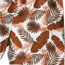 Girl's Cami Short Dress, Sleeveless Print Outfits Summer tropical romper for kids 4-12t (Brown)