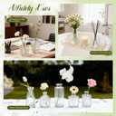 Der Rose Glass Bud Vases Set of 12, Small Bud Vases for Flowers, Rustic Wedding Centerpieces and Home Decor