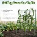 2 Pack Cucumber Trellis, 34"48" Garden Trellis for Climbing Plants Outdoor, A-Frame Vegetable Trellis for Raised Bed, Support for Tomatoes, Squash, Zucchini, Vegetables & Flowers