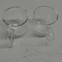 CNGLASS Double Wall Glass Coffee Mugs with Handle,10oz Clear Insulated Glass Espresso Cups for Hot and Cold Beverages, Latte, Cappuccino, Set of 2