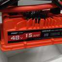 EPOWREY 15 AMP 48 Volt Golf Carts Battery Charger for Club Car 3-Pin Round Plug,for Lead Acid Battery