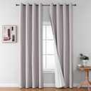 Joydeco Linen Blackout Curtains for Bedroom 72 Inches Long Grommet Heavy Duty Living Room Drapes Thermal Insulated Noise Reduce Cancelling Curtains 1 Panels W52 x L72 Inch Natural
