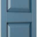 Ekena Millwork Lifetime Vinyl LP2S14X06300CB Standard Two Equal Panel Vinyls, Raised Panel Vinyl Shutters, w/Installation Shutter-Lok's & Matching Screws (Per Pair), 14.75"W x 63"H, Classic Blue