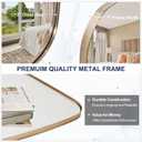 ANDY STAR 24X36 Inch Brushed Champagne Bronze Oblong Bathroom Mirror