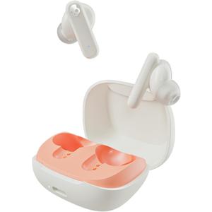 Skullcandy Smokin Buds Wireless Earbuds, Bluetooth Headphones, Noise Isolating Fit, Up to 20 Hours Battery, IPX4 Sweat and Water Resistant, Microphone for iPhone Android - Bone
